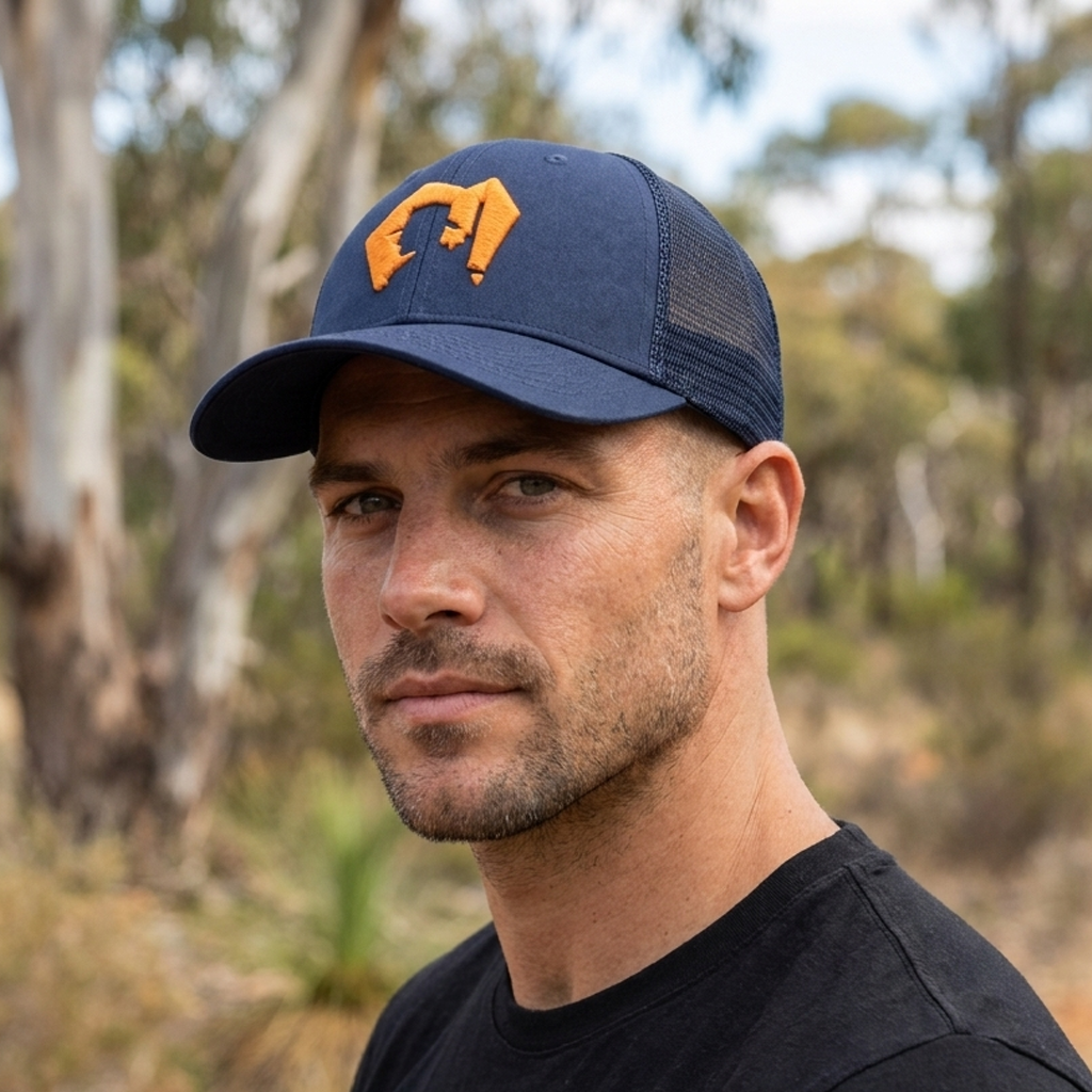 Australian Hunter Navy Mesh Cap